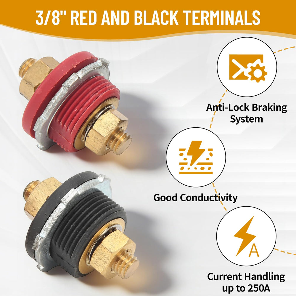 OUKENS positive and negative connectors color-coded to prevent errors