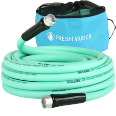 OULEME 35ft water hose with storage bag for organized camping hookups.