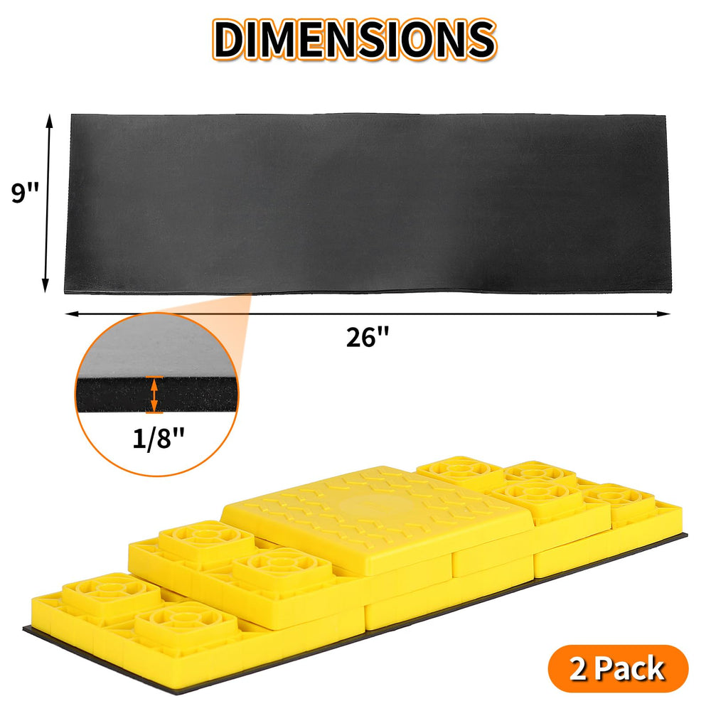 OULEME anti-slip rubber pad keeps blocks from shifting during camping