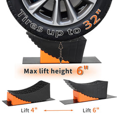 OULEME heavy-duty polymer blocks provide solid support under trailer weight.