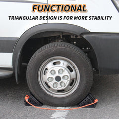 OULEME UV-resistant and weatherproof wheel chocks endure sun and rain.