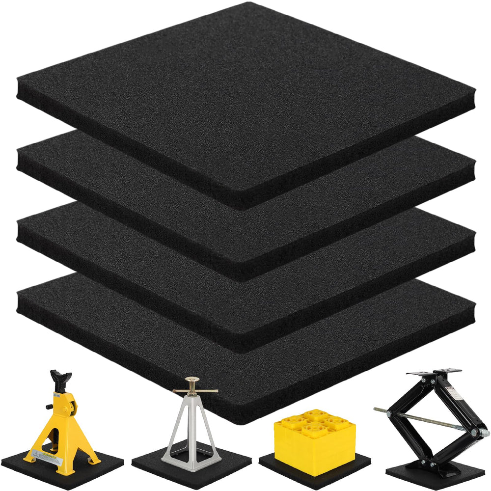 OULEME RV leveling block flex pad front view for stable jacks on uneven terrain.