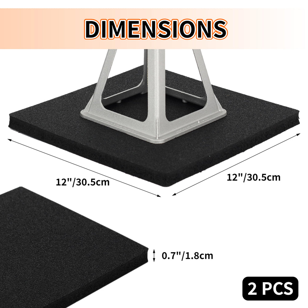 OULEME RV leveling block flex pad top view shows anti-slip surface.