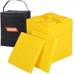 OULEME RV leveling blocks in a 12-pack for stable campsite leveling.