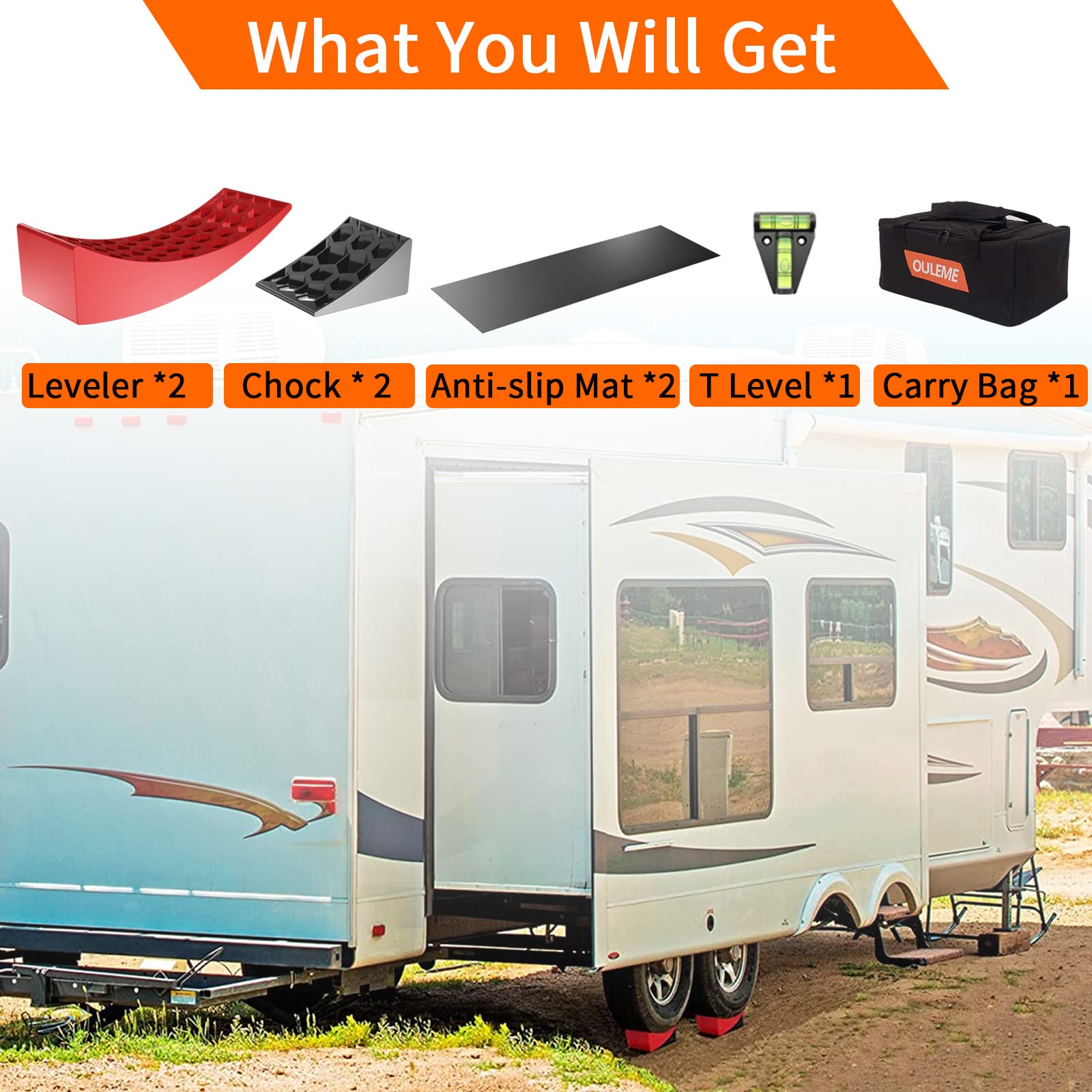OULEME thick rubber anti-slip pads provide extra grip.