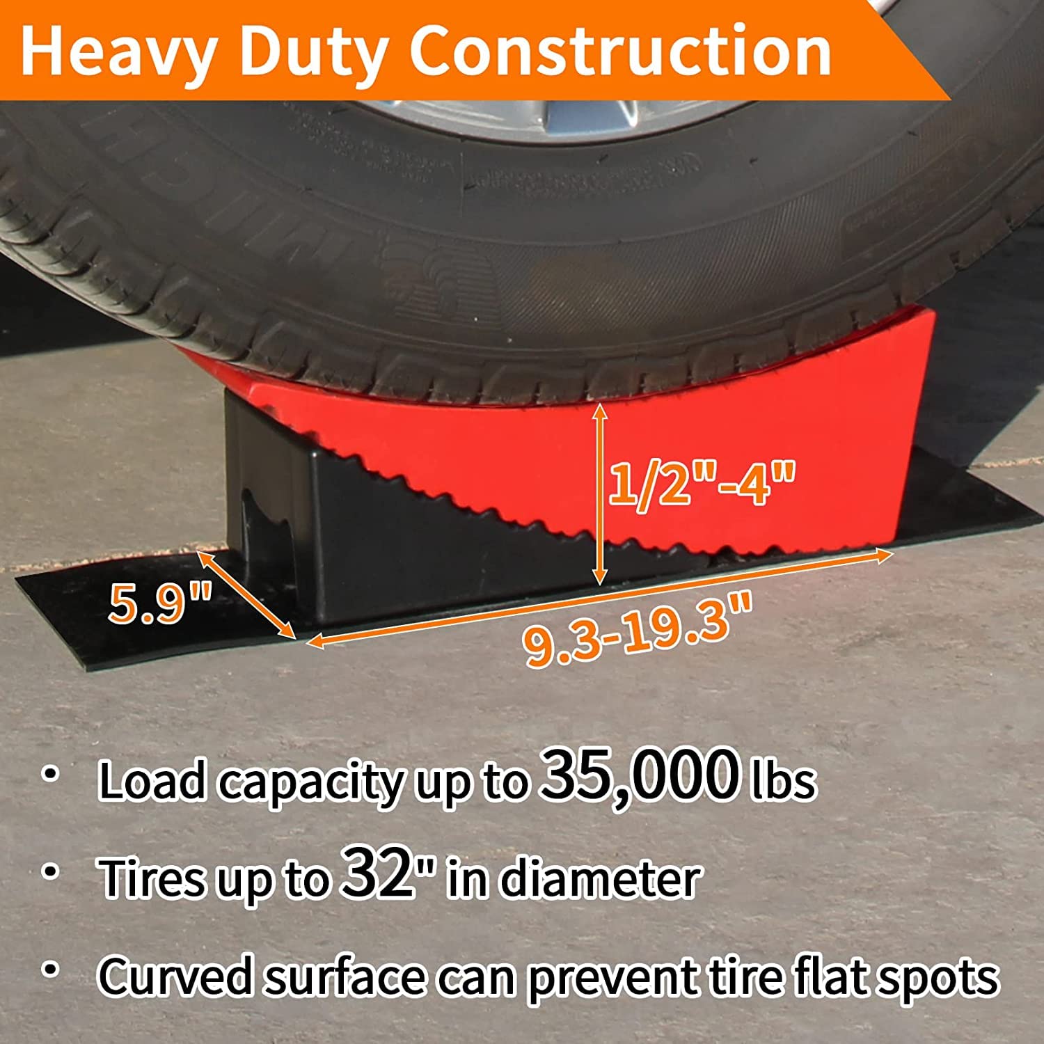 OULEME RV leveling blocks designed for tandem trailers for stable leveling.