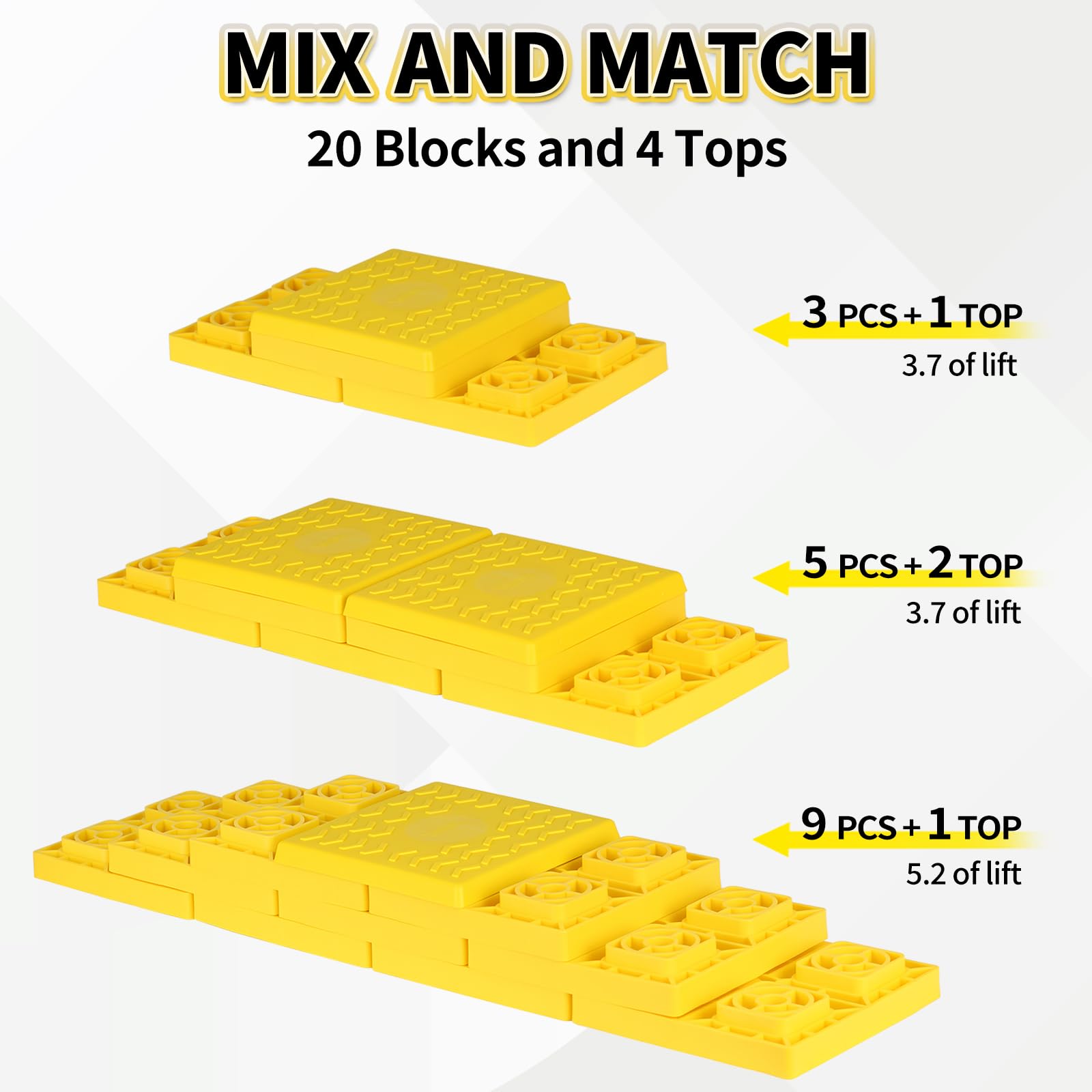 OULEME top block shown for precise height adjustments.