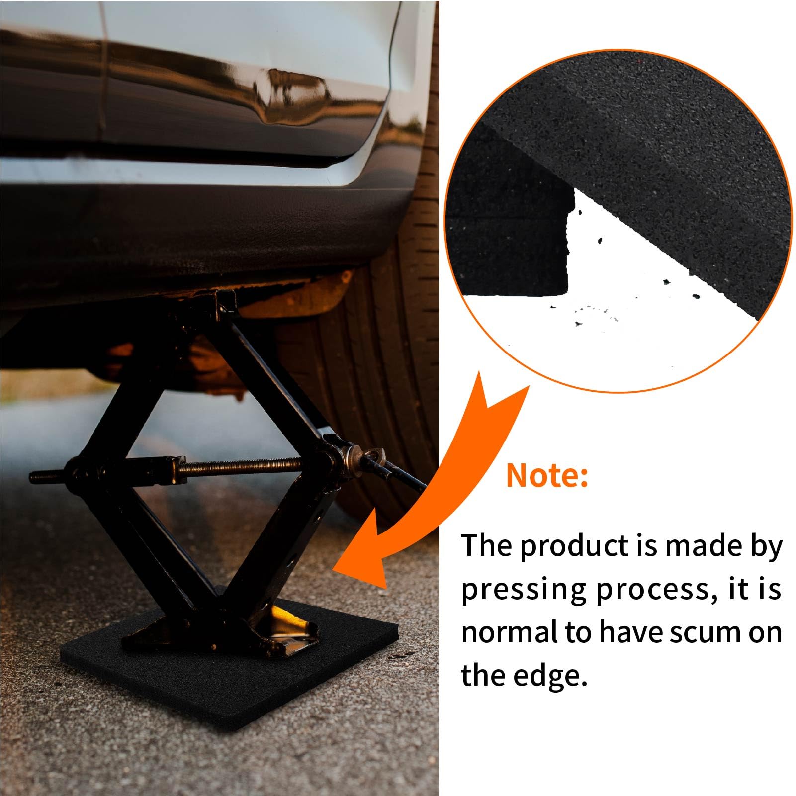 Pad protecting RV tires from flat spots during long parking