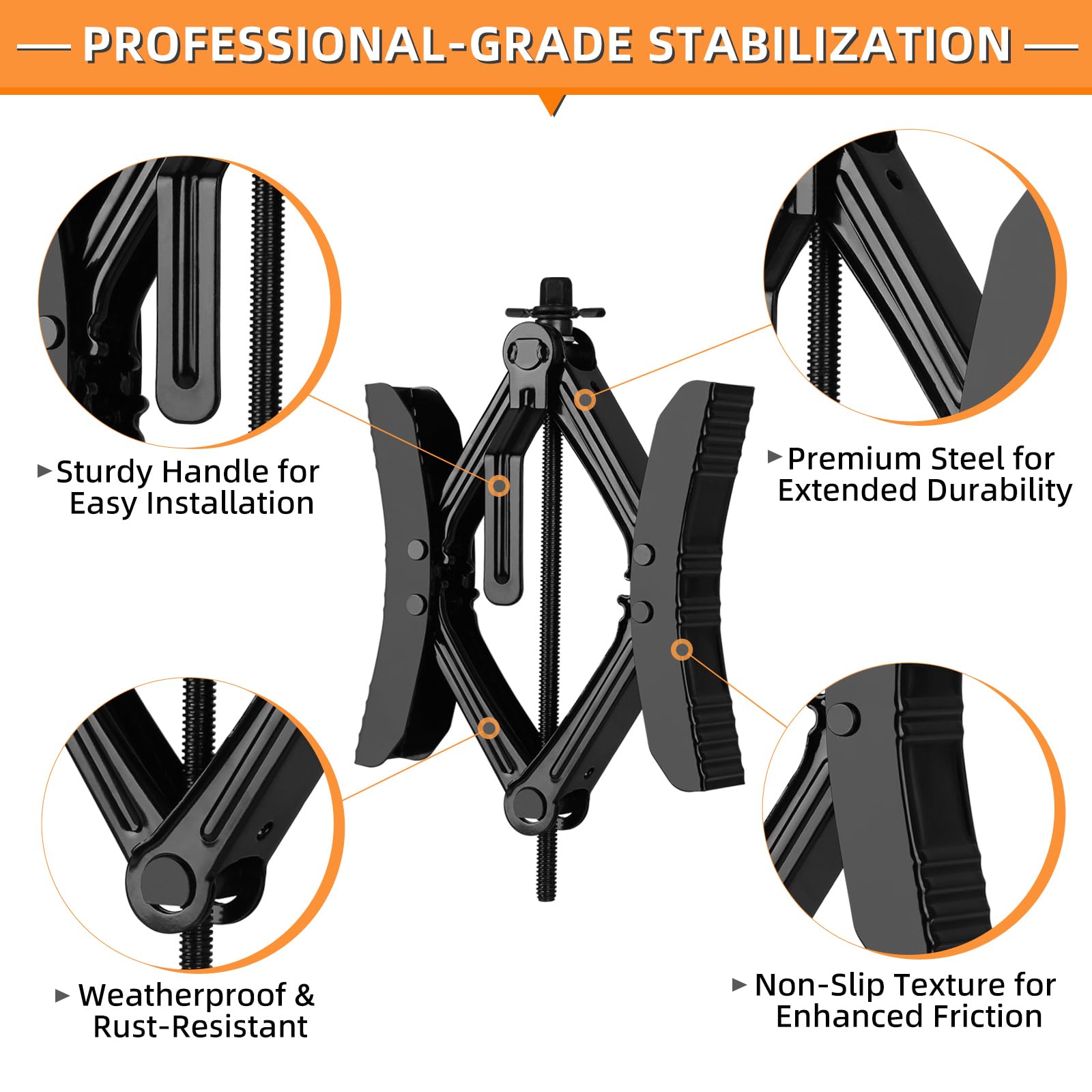 Complete kit includes ratchet wrench, hex socket, and storage bag.