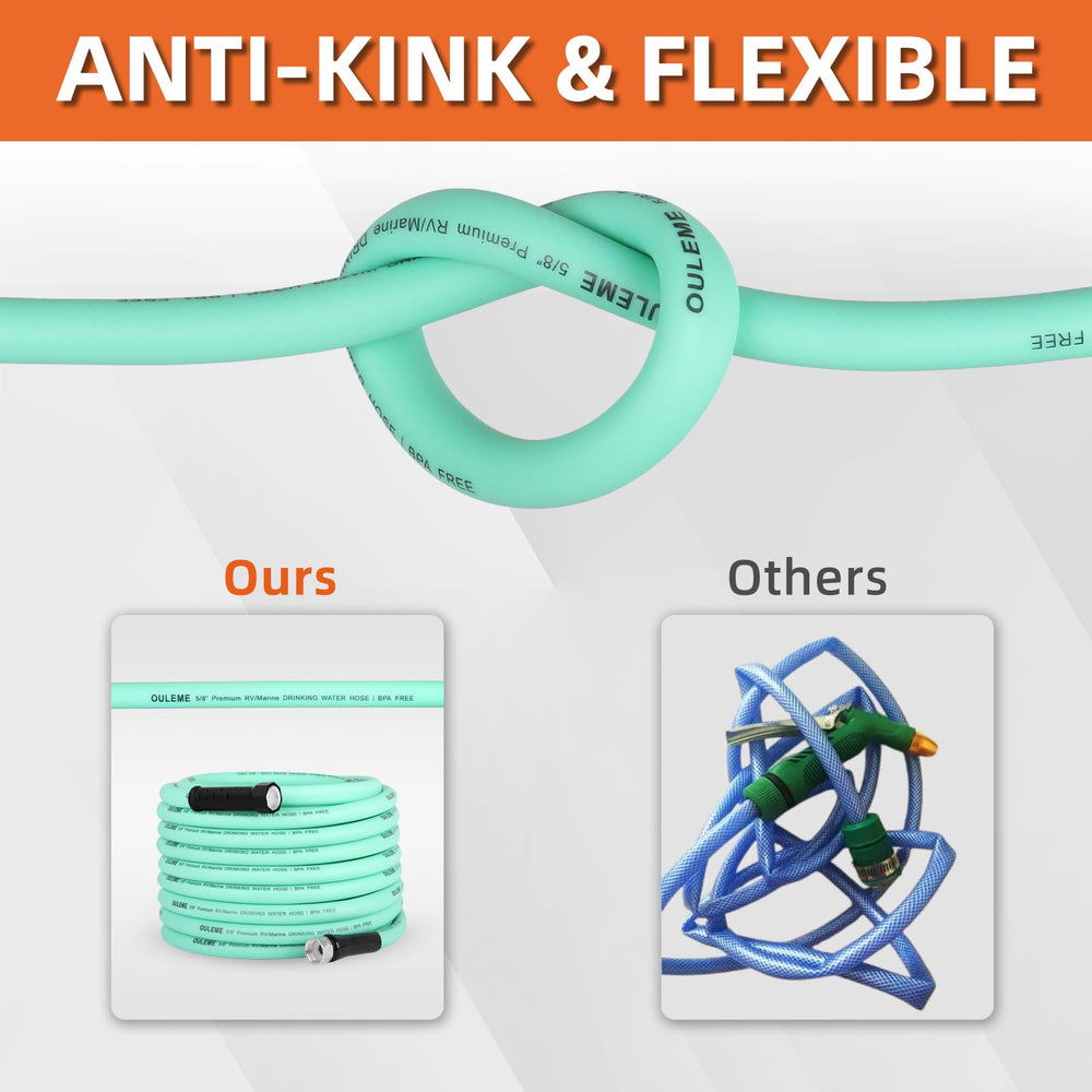 OULEME temperature-range hose handles extreme weather from cold to hot.