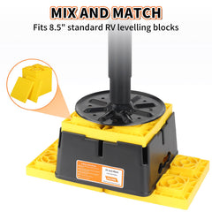 OULEME 15,000 lb capacity trailer jack block in rugged outdoor use