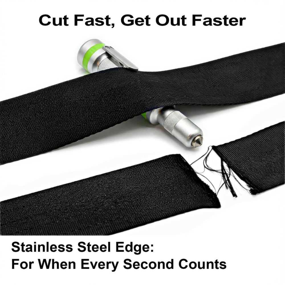 Oulores compact car safety tool fits easily in a pocket or door compartment.