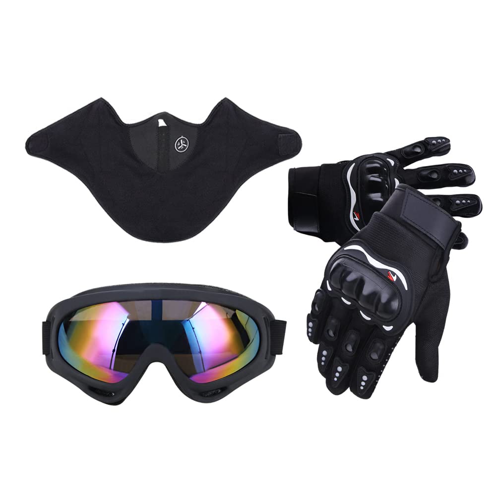 OUMURS dirt bike helmet double D-ring secures a snug fit.