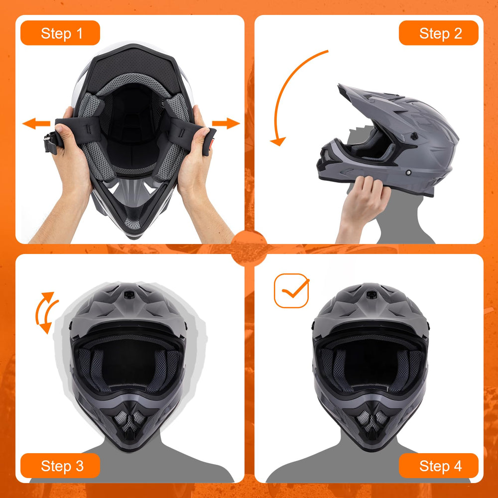 OUMURS unisex gray XL helmet fits a wide range of riders.