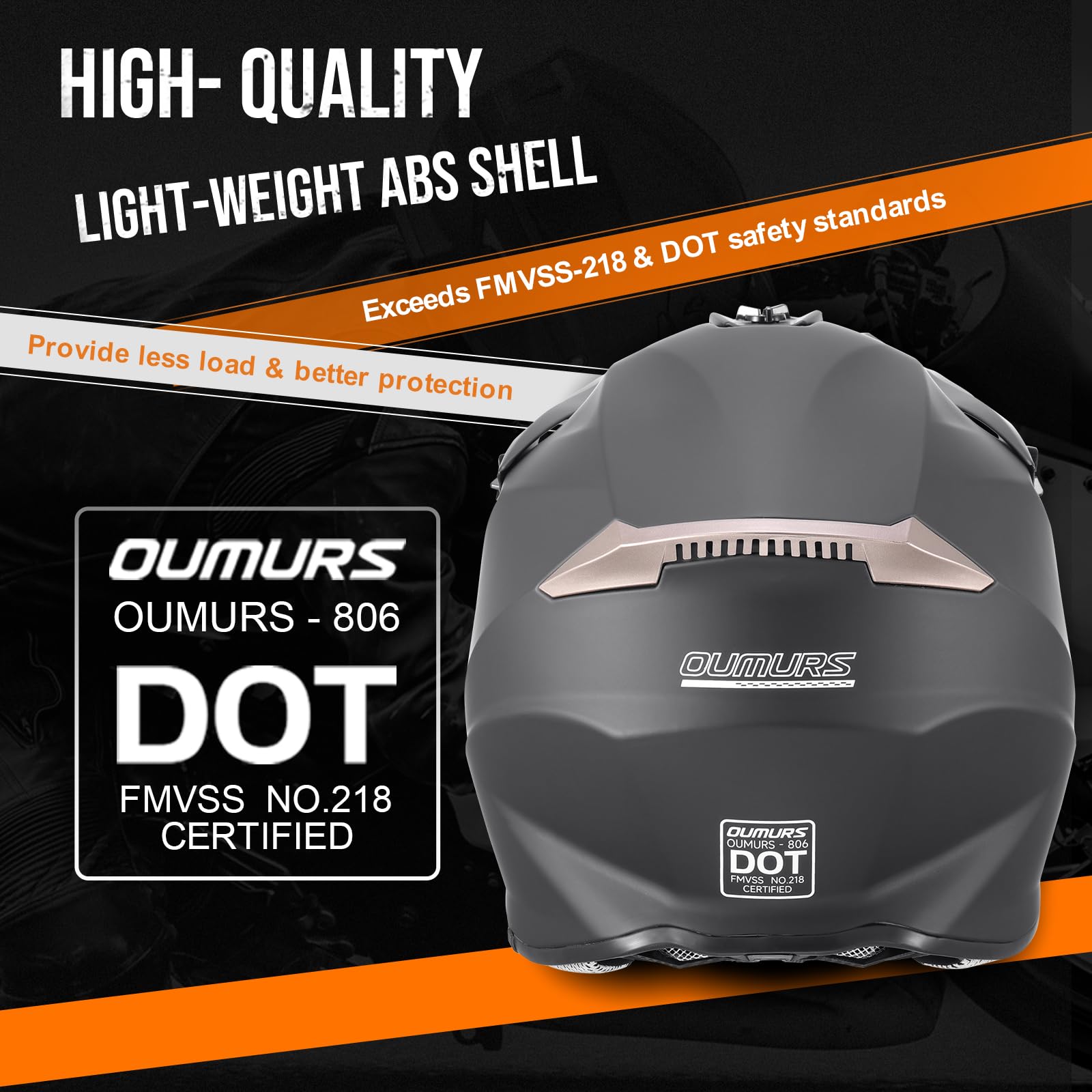 OUMURS helmet includes mask to shield wind and dust
