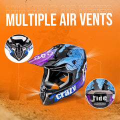 OUMURS ventilated helmet with multiple vents to stay cool