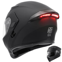 OUMURS DOT full-face helmet front view showing lightweight, breathable protection for daily rides.