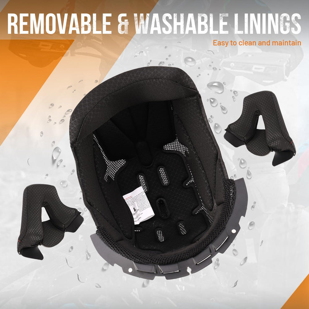 OUMURS DOT helmet inner sun visor with switch for quick shading.