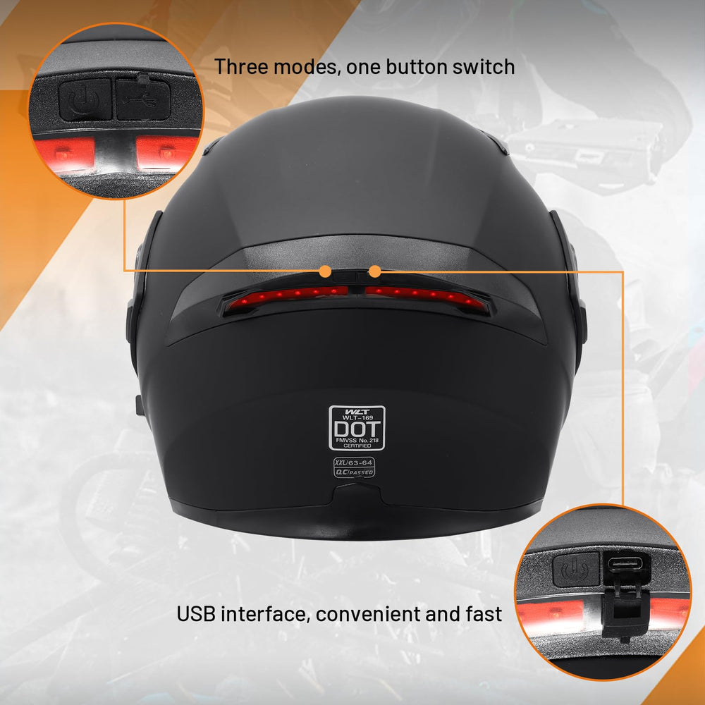 OUMURS DOT helmet with modular flip-up in action for versatile riding and visibility.