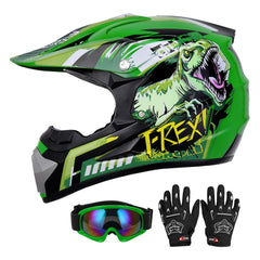 Oumurs DOT Youth Helmet front view shows bold decals for standout safety