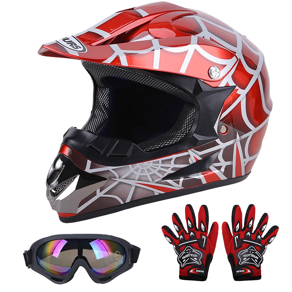 Oumurs DOT youth helmet front view for off-road protection.