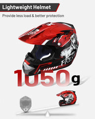 Oumurs DOT youth helmet features a one-hand buckle for quick on/off