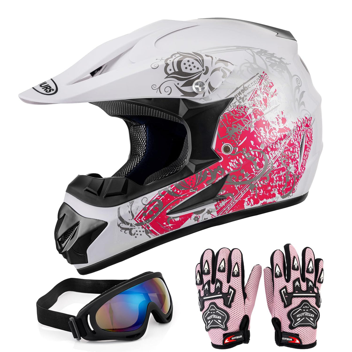 OUMURS DOT youth dirt bike helmet outer shell for durable protection