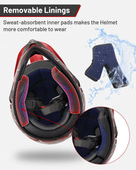 Oumurs DOT youth helmet removable liner for easy cleaning.