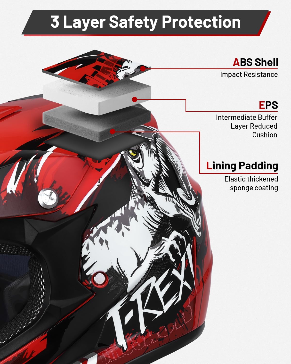 Oumurs DOT youth goggles provide UV protection for eyes on dusty trails