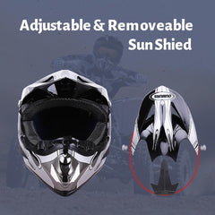 OUMURS mask adds face coverage against dust and debris.