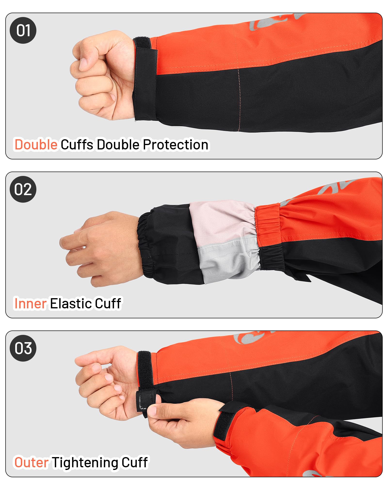 Oumurs reflective strips boost visibility for night riding safety.
