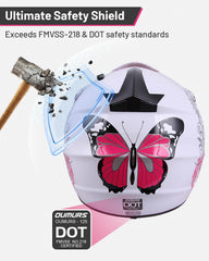 Oumurs youth helmet sun visor to block glare during rides.