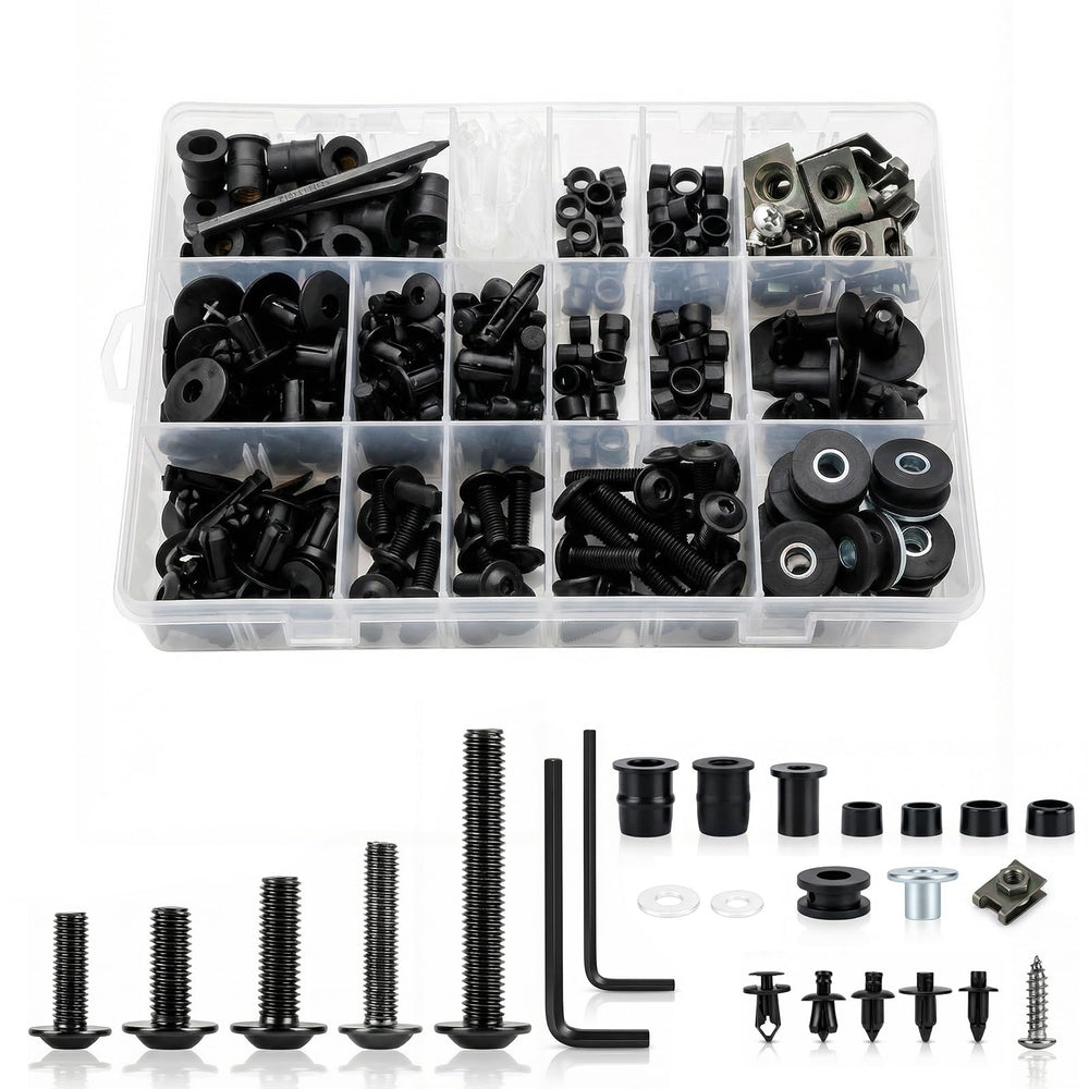 Ouronoto 397pcs fairing bolt kit package for complete bolt replacement and quick repairs