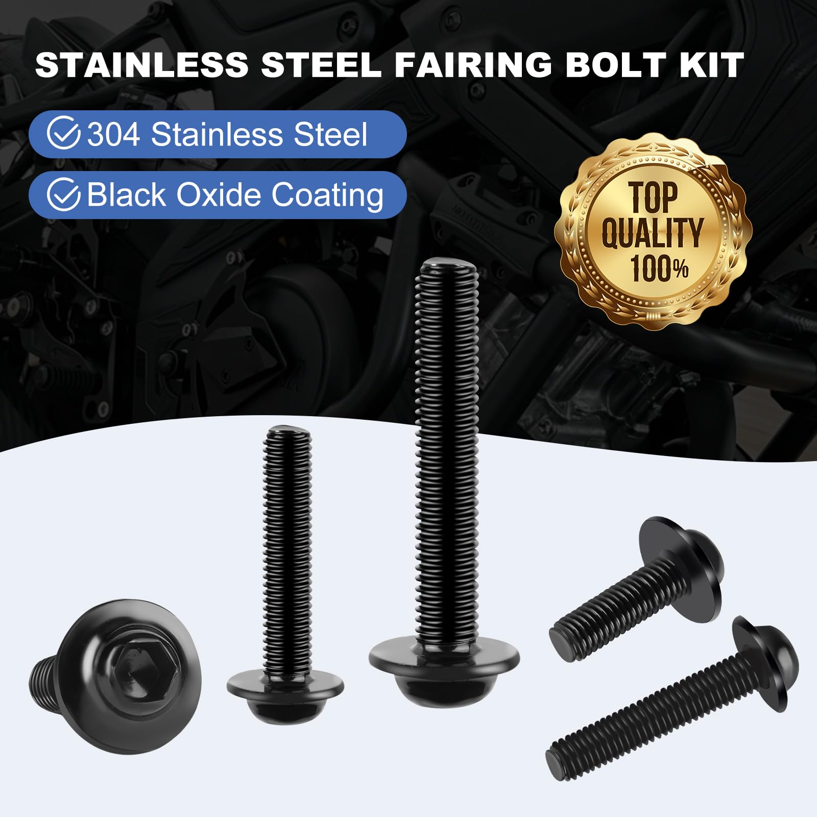 OURONOTO included Allen wrench for quick, tool-free installation on motorcycle fairings.