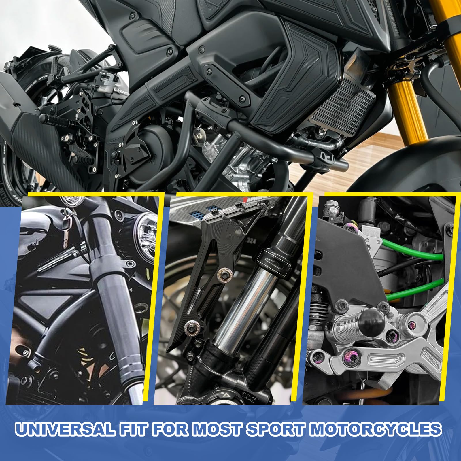 OURONOTO anti-slip nuts and washers prevent loosening during vibration on rides.