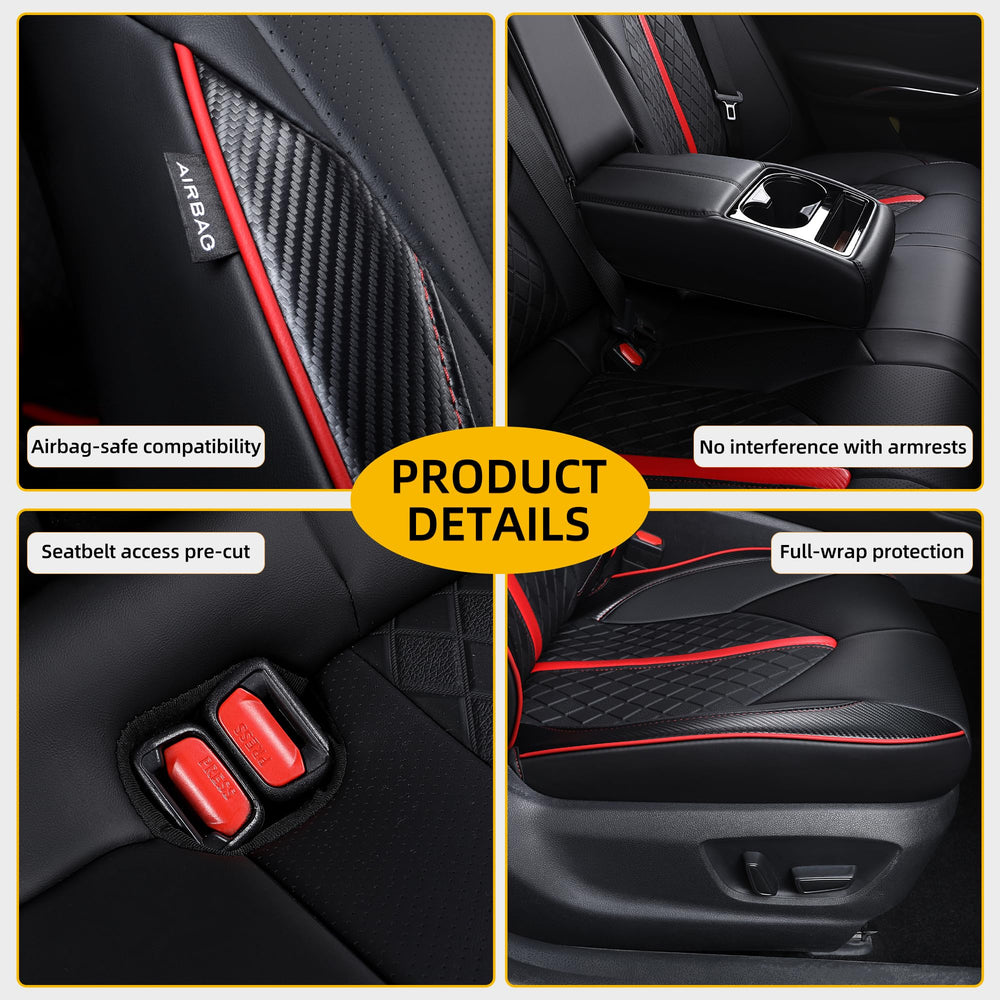 OURPLOT Camry seat cover airbag safe design preserves safety features.