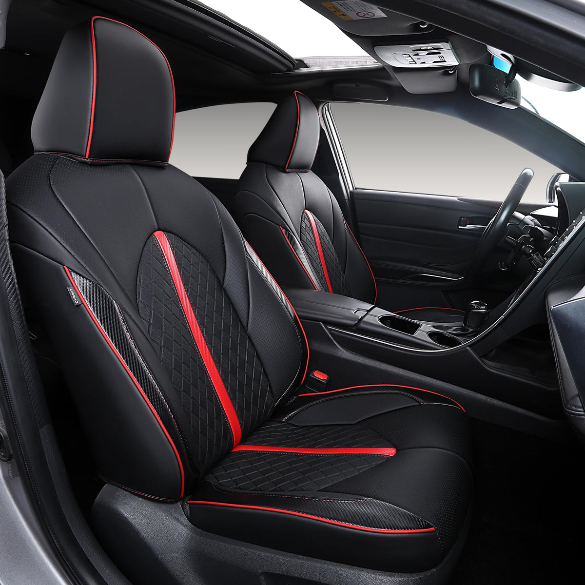 OURPLOT Camry seat cover front view protects against spills and wear.