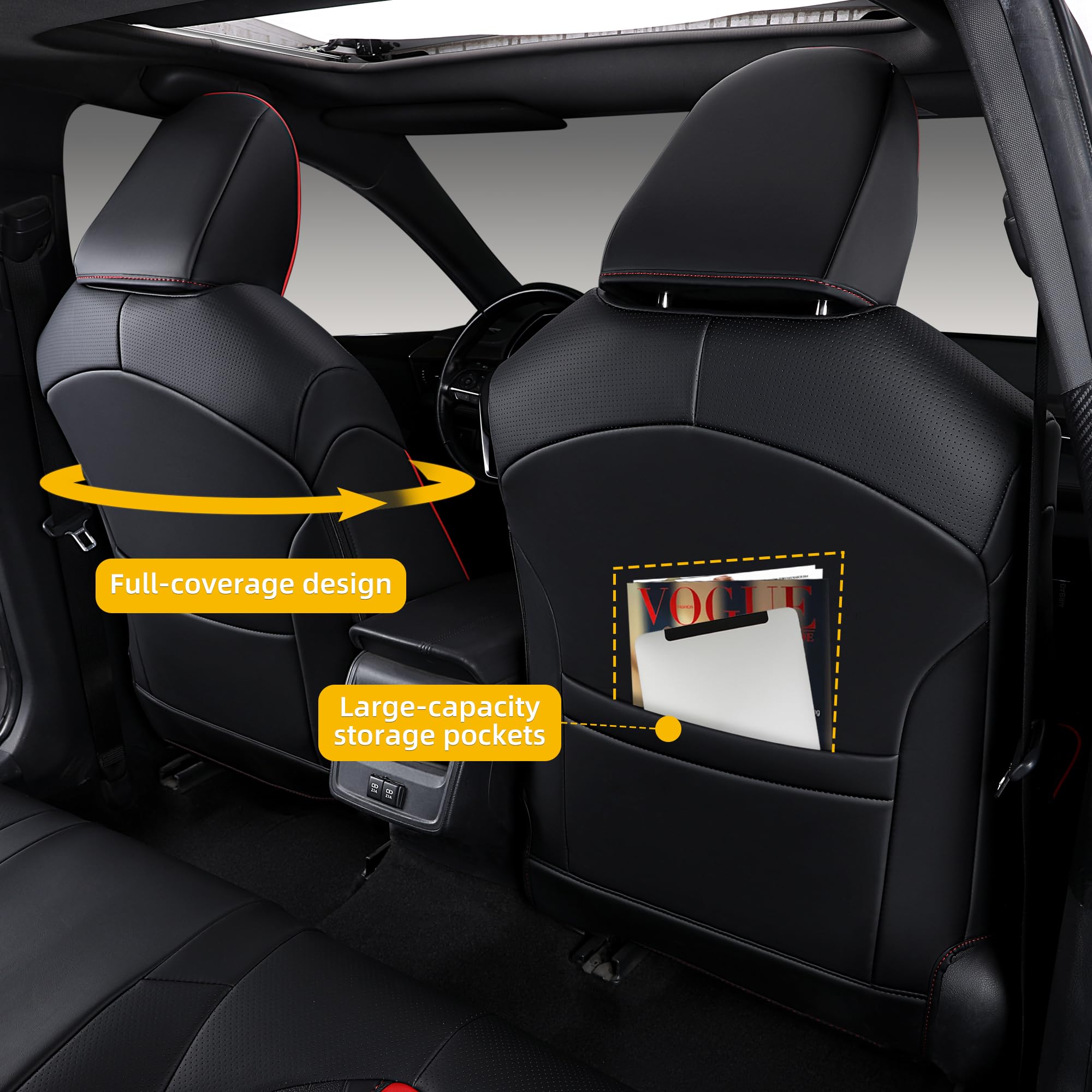 OURPLOT Camry seat cover full set highlights 360 degree protection.