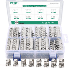 OURU 120PCS clamps in sturdy box for organized auto projects