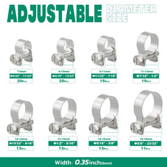 OURU 304 stainless steel clamps close-up showing rust resistance