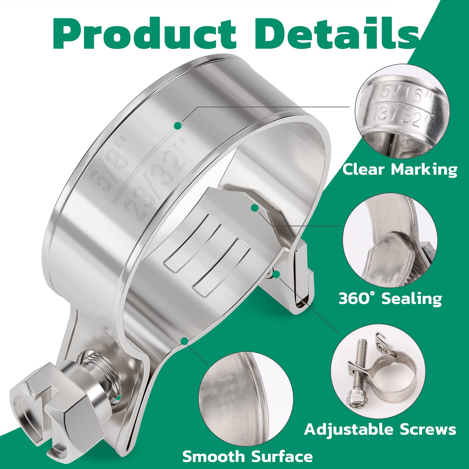 OURU versatile clamps for automotive, diesel, petrol hose applications