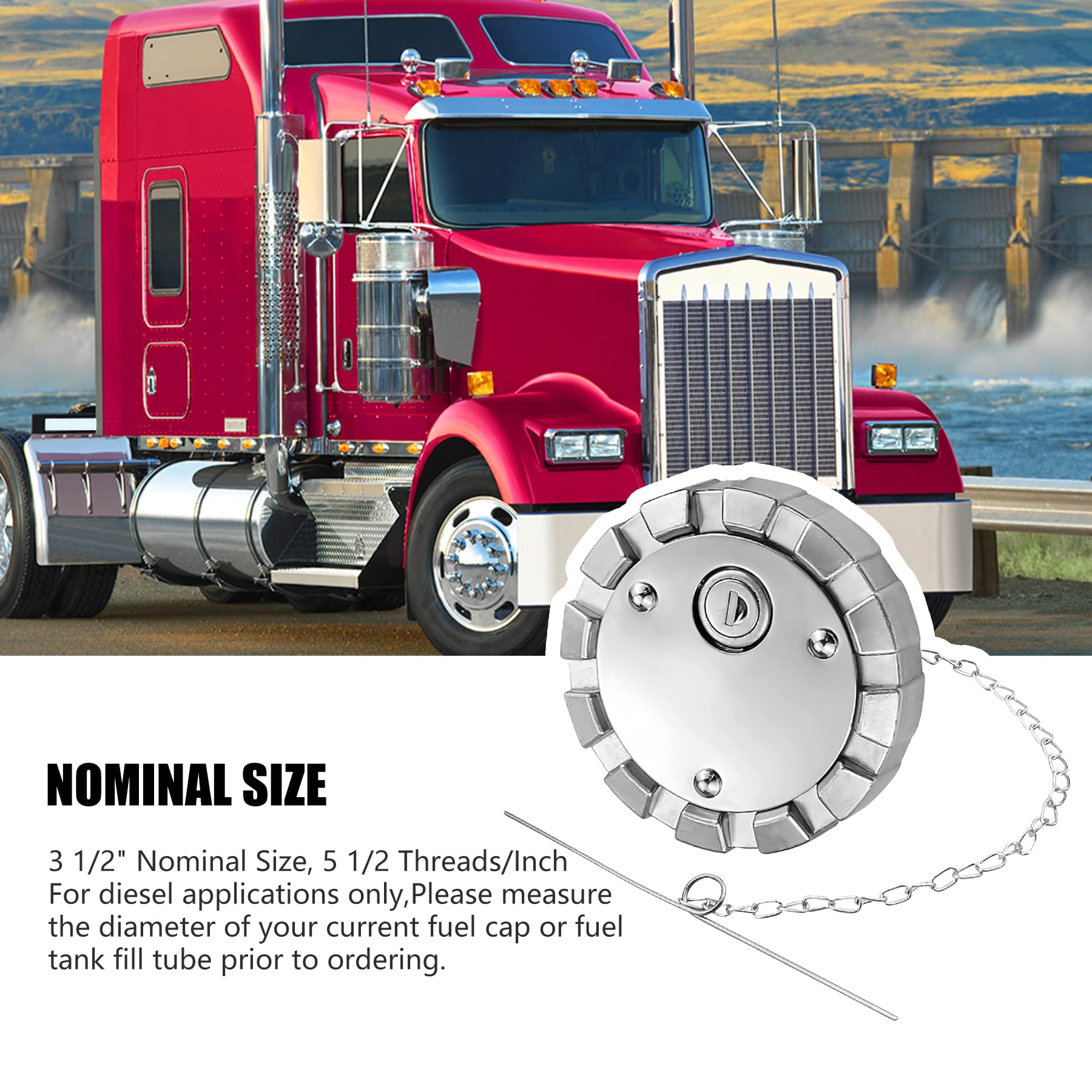 OURWILLSM four keys set for locking diesel cap on truck
