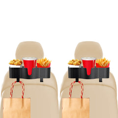 OUSHASAA 3-in-1 headrest organizer on backseat keeps essentials within reach.