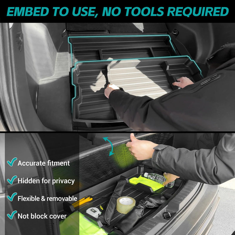 OUSUWO anti-slip raised edges keep items stable during turns.
