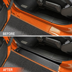 OUSUWO peel-and-stick installation shown for Gladiator JT, no drilling required