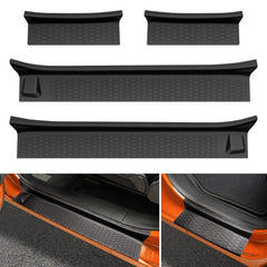 OUSUWO door sill guard on matte black texture protects Jeep Wrangler JL door edges