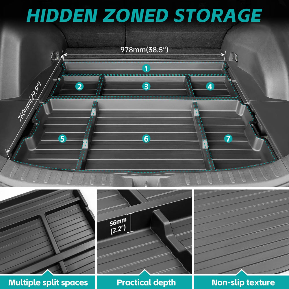 OUSUWO durable ABS plastic tray highlights long-lasting storage for gear.