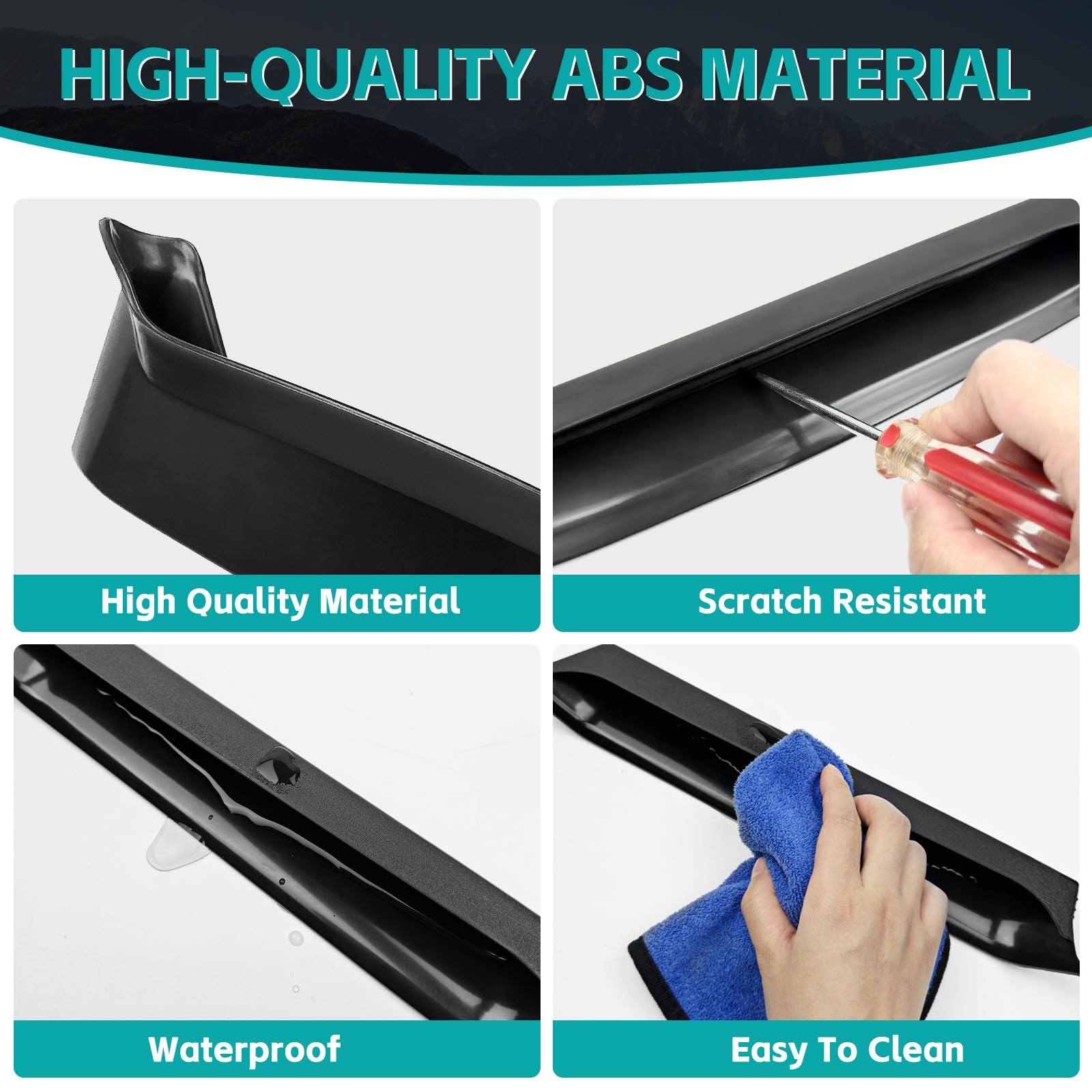 OUSUWO easy-clean lip-edged tray designed for quick wipe-down after spills.