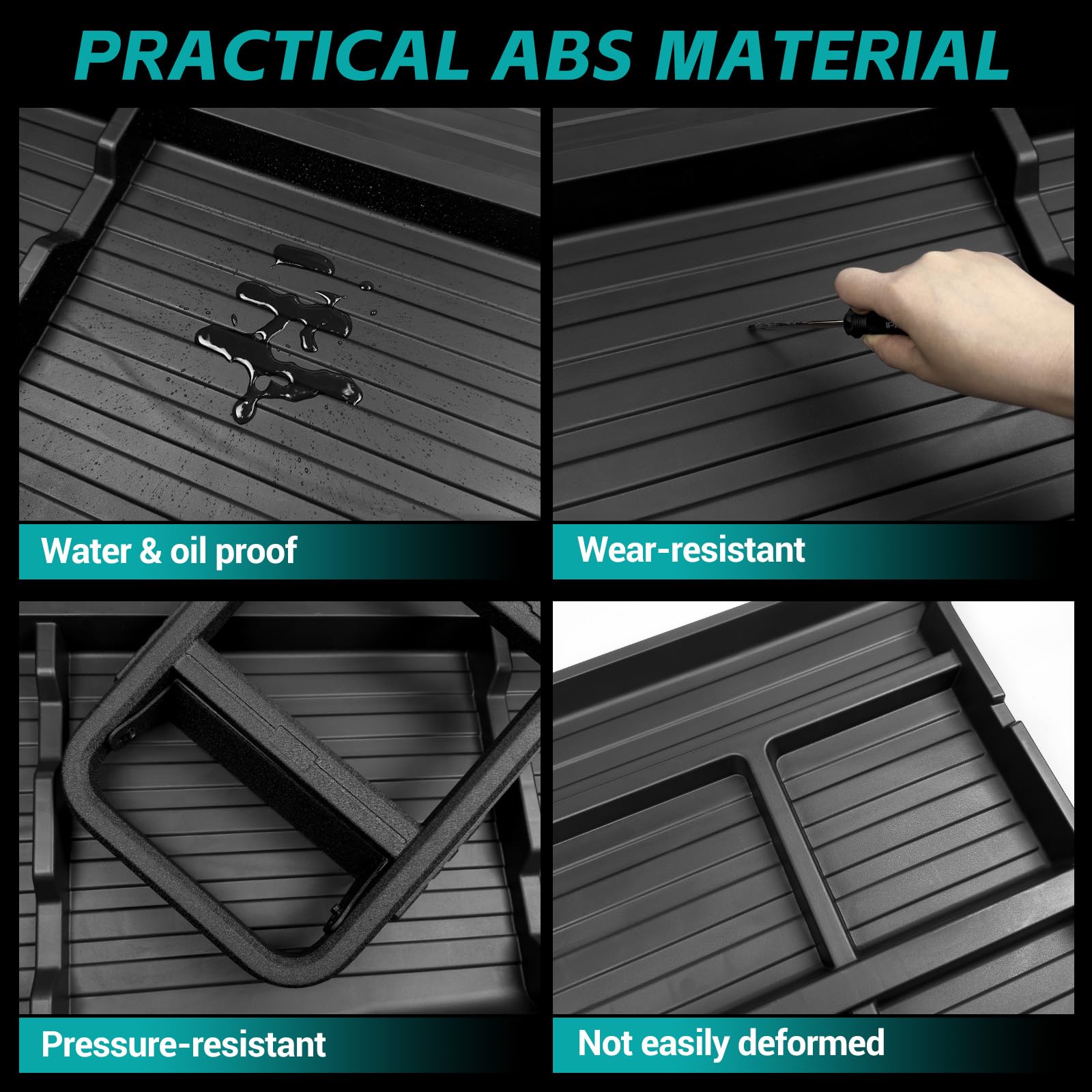 OUSUWO fits under cargo floor for concealed valuables and space.