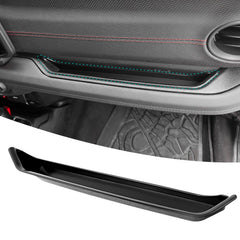 OUSUWO grab bar tray organizer for Wrangler JL with secure passenger side storage.